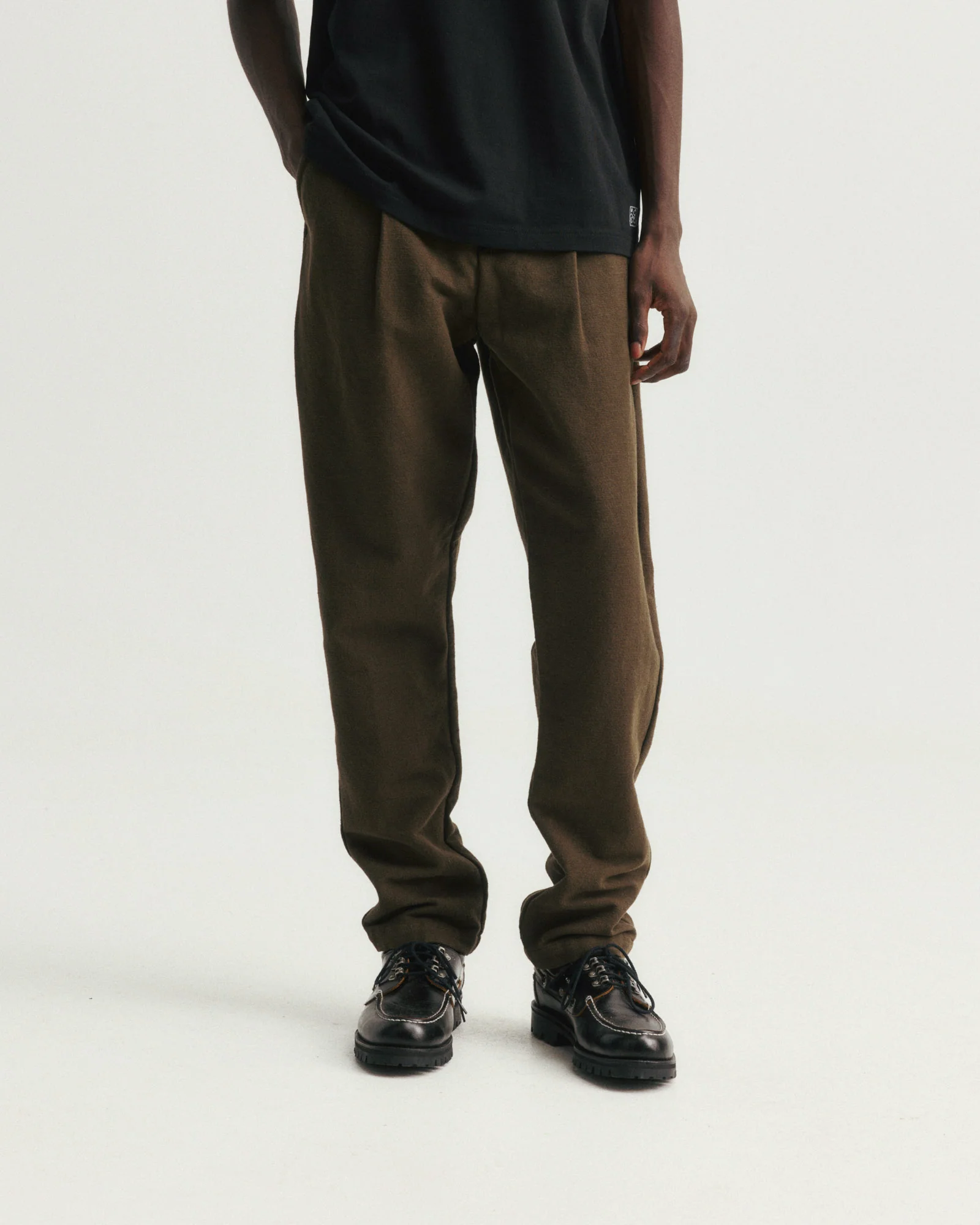 JIAN SINGLE PLEAT PANT - RIFLE GREEN HANDSPUN COTTON CANVAS - Image 6
