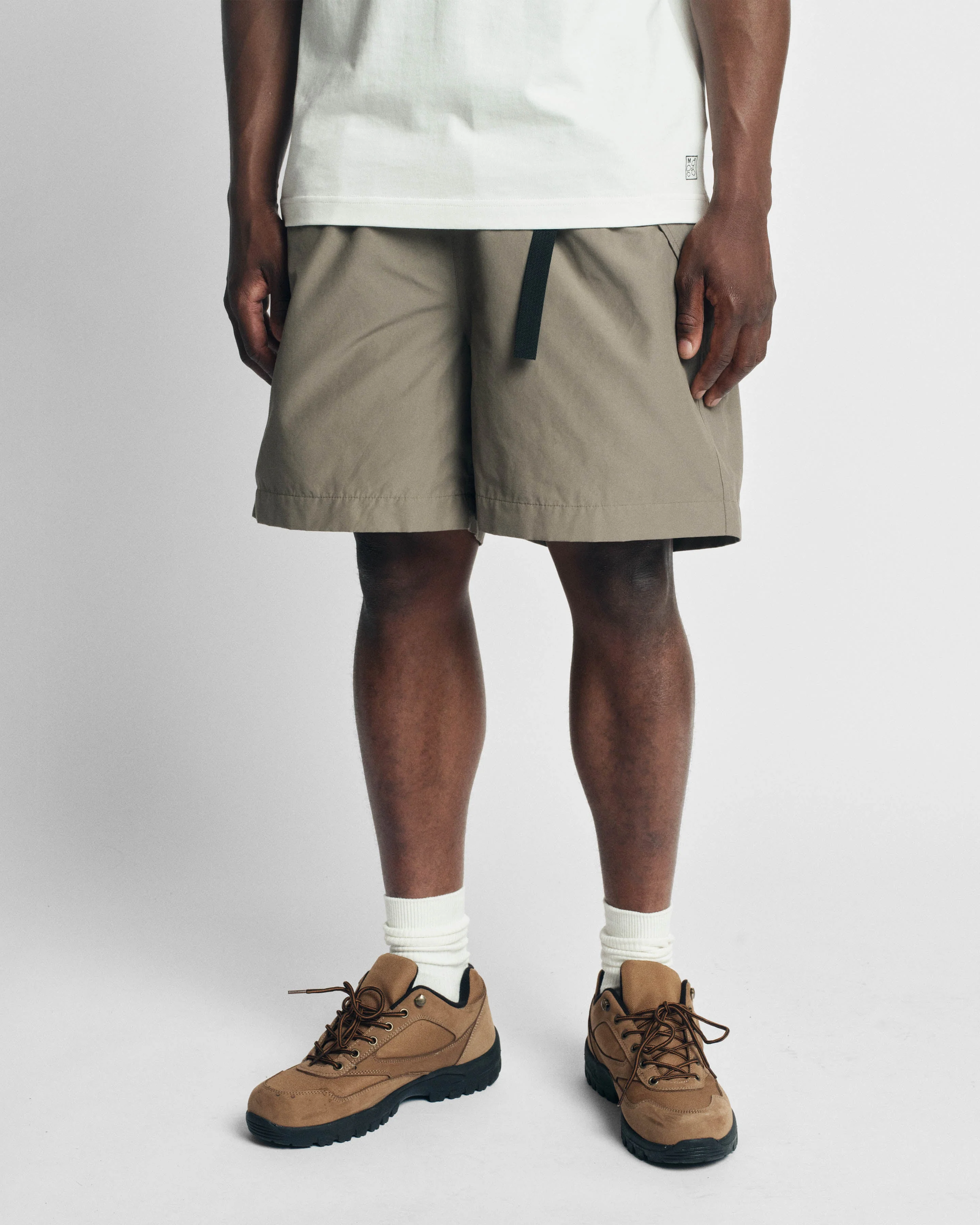 WARREN TREK SHORTS - BLACK WATER-REPELLENT 60/40 MOUNTAIN CLOTH WITH FULL MESH LINING - Image 7